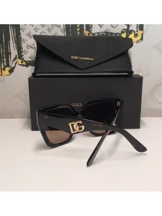 New Authentic Dolce & Gabbana DG4438 4536 Havana Square Sunglasses main image 11